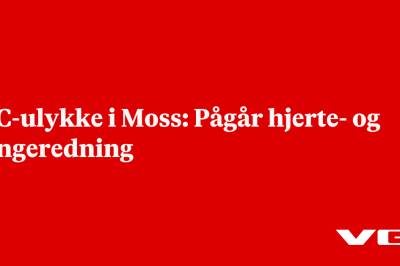 MC-ulykke i Moss: Pågår hjerte- og lungeredning