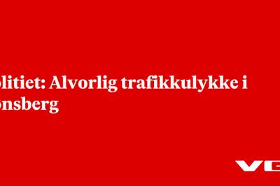 Politiet: Alvorlig trafikkulykke i Tønsberg