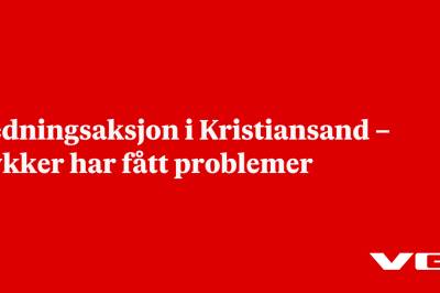 Redningsaksjon i Kristiansand – dykker har fått problemer