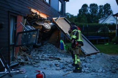 Hjullaster med vill ferd i Sandefjord – endte i hus