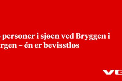 To personer i sjøen ved Bryggen i Bergen – én er bevisstløs