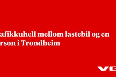 Trafikkuhell mellom lastebil og en person i Trondheim