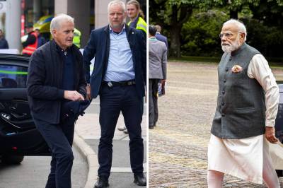 Narendra Modi og Jonas Gahr Støre møter pressen