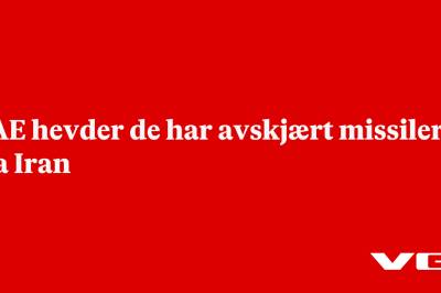 UAE hevder de har avskjært missiler fra Iran