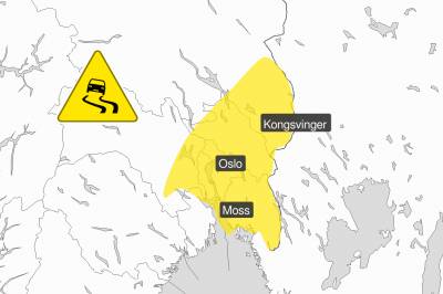 Farevarsel for Østlandet: – Vanskelige kjøreforhold
