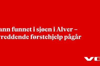 Mann funnet i sjøen i Alver – livreddende førstehjelp pågår