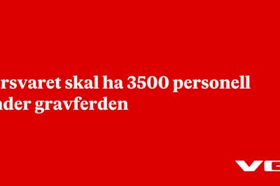 Forsvaret skal ha 3500 personell under gravferden