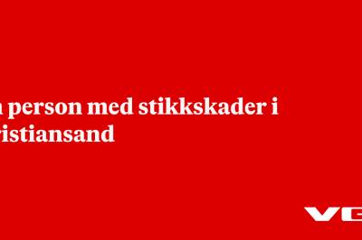 En person med stikkskader i Kristiansand