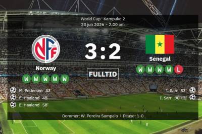 VM! – Norge vinner femmålsthriller mot Senegal og er dermed klare for de siste 32