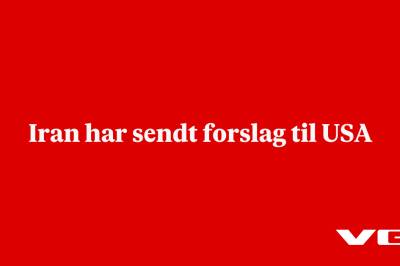 Iran har sendt forslag til USA