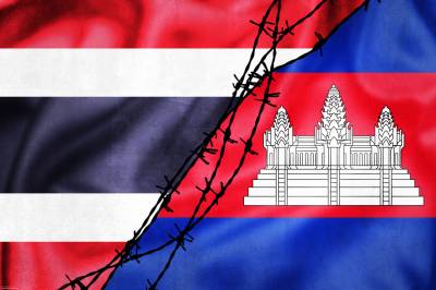 Den første delen av Thailands grensegjerde ved grensen til Kambodsja er nå ferdigstilt