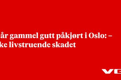 12 år gammel gutt påkjørt i Oslo: – Ikke livstruende skadet