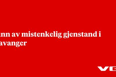 Funn av mistenkelig gjenstand i Stavanger