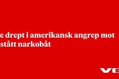 Tre drept i amerikansk angrep mot påstått narkobåt