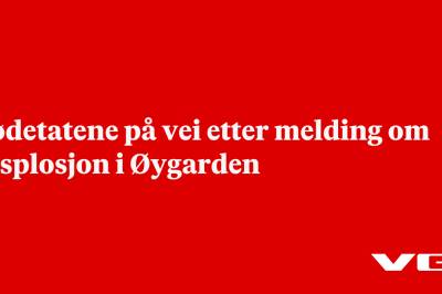 Nødetatene på vei etter melding om eksplosjon i Øygarden