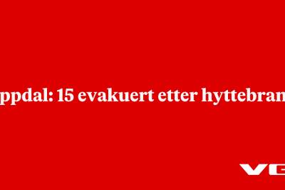 Oppdal: 15 evakuert etter hyttebrann 