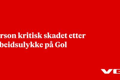 Person kritisk skadet etter arbeidsulykke på Gol