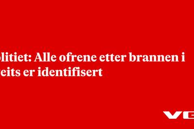 Politiet: Alle ofrene etter brannen i Sveits er identifisert