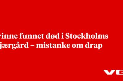 Kvinne funnet død i Stockholms skjærgård – mistanke om drap