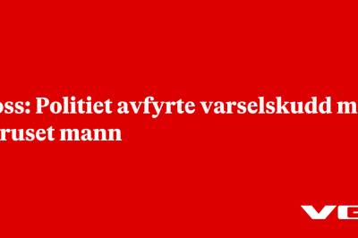 Voss: Politiet avfyrte varselskudd mot beruset mann