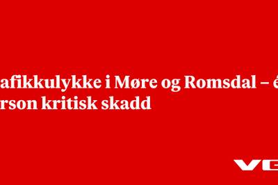 Trafikkulykke i Møre og Romsdal – én person kritisk skadd