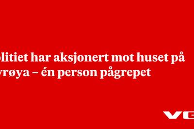 Politiet har aksjonert mot huset på Dyrøya – én person pågrepet