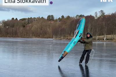 Flere koste seg på litle Stokkavatn idag