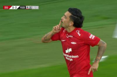 Niklas Castro med mål mot PAOK FC