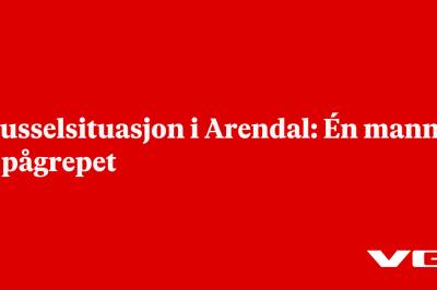 Trusselsituasjon i Arendal: En mann er pågrepet