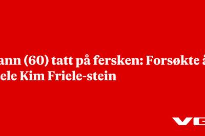 Mann (60) tatt på fersken: Forsøkte å stjele Kim Friele-stein