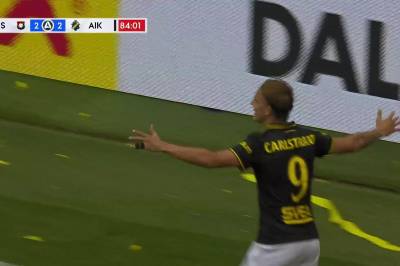 Linus Carlstrand med mål mot Örgryte