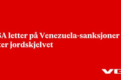 USA letter på Venezuela-sanksjoner etter jordskjelvet