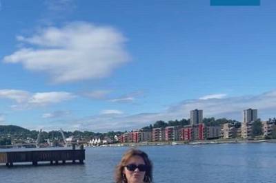 Ser Porsgrunn fra sykkelsetet