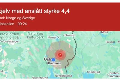Poli­tiet: Jordskjelv med styrke 4,4 i Oslo-området – alle bered­skaps­ressurser varslet