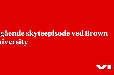 Pågående skyteepisode ved Brown University 