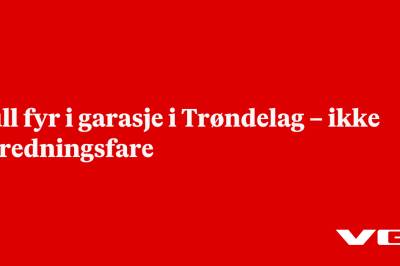 Full fyr i garasje nord i Trøndelag