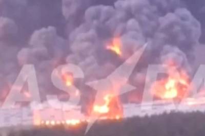 Russisk lager i fyr og flamme etter Ukrainsk angrep