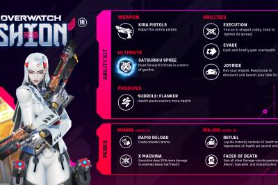 Shion fra Overwatch kan hoppe på sykkelen sin midt i kampen; figurens fullstendige evneliste er avslørt