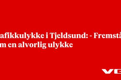Trafikkulykke i Tjeldsund: - Fremstår som en alvorlig ulykke