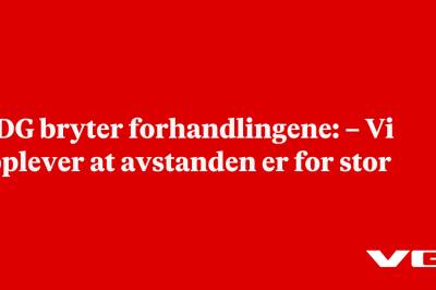 MDG bryter forhandlingene: – Vi opplever at avstanden er for stor