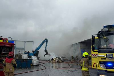 Brann i avfallsanlegg i Lofoten