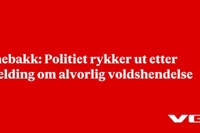 Enebakk: Politiet rykker ut etter melding om alvorlig voldshendelse