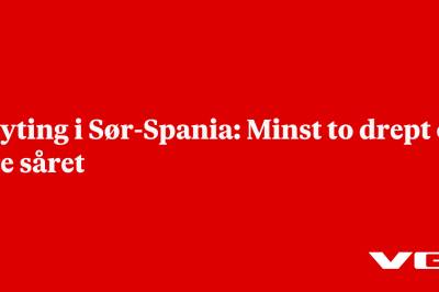 Skyting i Sør-Spania: Minst to drept og fire såret