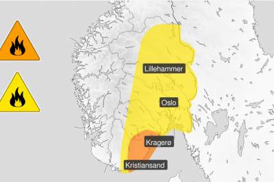 Meteorologene advarer om stor skogbrannfare: Sender ut oransje farevarsel