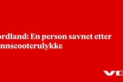 Nordland: En person savnet etter vannscooterulykke