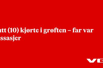 Gutt (10) kjørte i grøften – far var passasjer