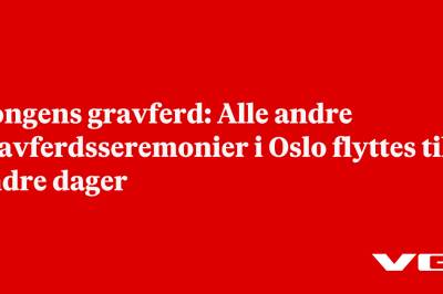 Kongens gravferd: Alle andre gravferdsseremonier i Oslo flyttes til andre dager