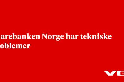 Sparebanken Norge har tekniske problemer