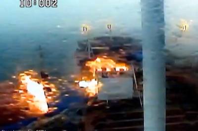 Nye bilder viser kollisjon i Nordsjøen