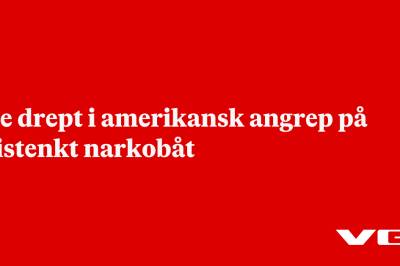 Tre drept i amerikansk angrep på mistenkt narkobåt
